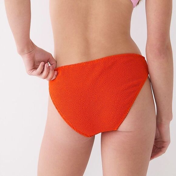 J. Crew Textured Hipster Full-coverage Bikini Bottom Guarana Size XXL NWT - Picture 2 of 3